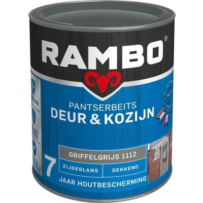 Afbeelding van Rambo Pantserbeits Deur &amp; Kozijn Dekkend Zijdeglans Griffelgrijs 1112
