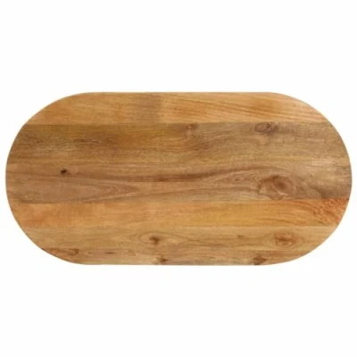 Afbeelding van Tafelblad ovaal 100x40x3,8 cm massief mangohout