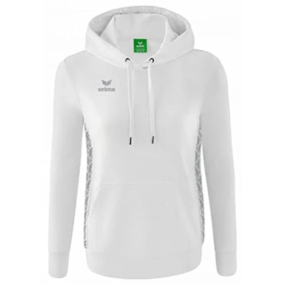 Afbeelding van Essential Team sweatshirt met capuchon dames wit/monument grey / 38