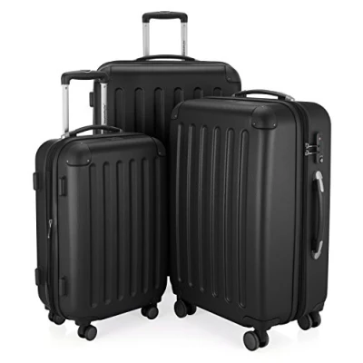 Image de HAUPTSTADTKOFFER SPREE valise rigide, chariot extensible, bagage à 4 roulettes doubles, TSA, Noir, 75 cm, Grande de voyage