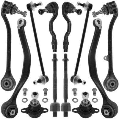 Afbeelding van Voorwielophanging arm voor BMW X3 E83 driehoek, kogelgewricht, trekstang 12 stuks