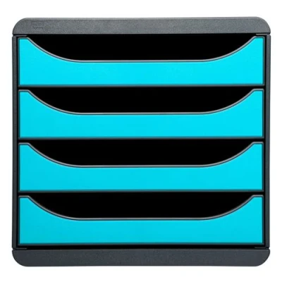 Image de Module 4 tiroirs ouvert big box turquoise