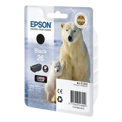 Image de Expression Premium XP 625 Epson 26 (T2601) cartouche d&#039;encre noire (d&#039;origine)