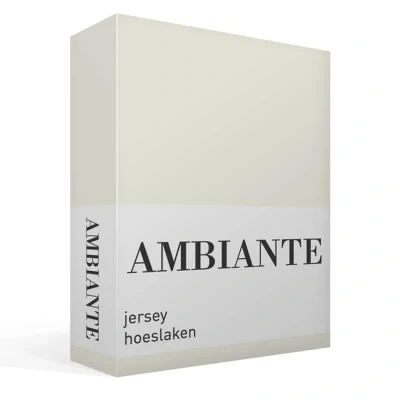 Afbeelding van Hoeslaken Lits Jumeaux 180x200 Ambiante Jersey Off White