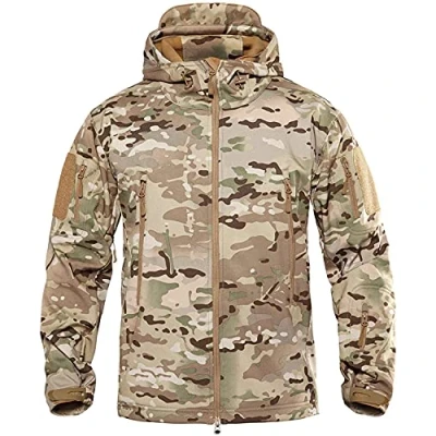 Afbeelding van LiliChan Militaire tactische jas voor heren, waterdicht, outdoorsporten, jacht, leger, Camouflage