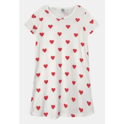 Afbeelding van Petit Bateau Heart Nachtjapon voor kinderen, Maat: 152, Marshmallow/terkuit