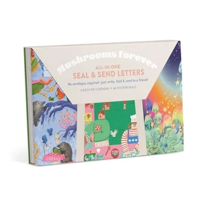 Afbeelding van Mushrooms Forever All in One Send &amp; Seal Letters Stationery Set