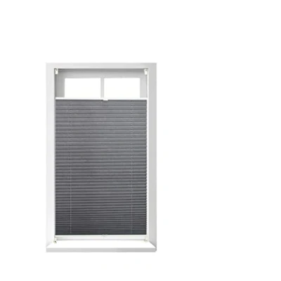 Afbeelding van Relaxdays Venetiaans rolgordijn zonder boren, raamluik, grijs, 80 x 130 cm, lichtdoorlatend, grijs