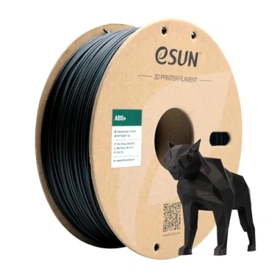 Afbeelding van eSUN PLA+ filament 1,75 mm, 3D printer, PLA Plus, precisie, afmetingen +/ 0,05 spoel van 1 kg (2,2 lBS) printerfilament voor printers, zwart