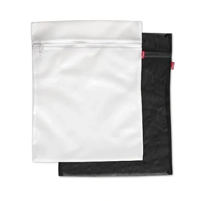 Afbeelding van Rayen wasmachine en drogerzakken, beschermt je kleding, ritssluiting, met veiligheidssluiting, wit zwart, 50 x 40 cm, bevat 2 zakken