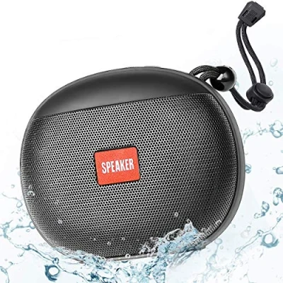 Afbeelding van Draagbare bluetooth luidspreker, waterdicht, IPX6, 360 graden HD, stereo, 5.0, draadloos, 12 W, subwoofer, batterijduur uur, handsfree, telefoonhouder, FM radio, USB, TF, zwart