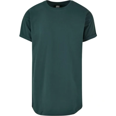 Afbeelding van Urban Classics LONG Shaped Turnup Tshirt basic, Heren, Maat: XL, Bottlegreen