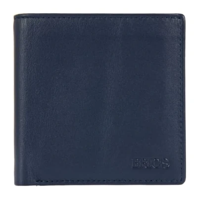 Afbeelding van BRIC&#039;S Leren Portemonnee Weense doos Bernina Wallet Ocean Blue Donkerblauw