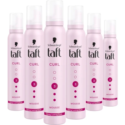 Afbeelding van Taft Curl Styling 6 x 200ml Voordeelverpakking