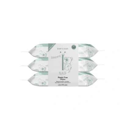 Afbeelding van Naïf Plastic Free Wipes voor baby &amp; kids 3 pack