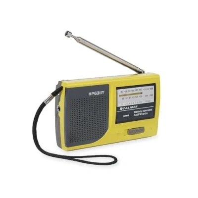 Afbeelding van Caliber Noodradio Radio op Batterijen Draagbare Zakradio AM/FM Koptelefoonaansluiting (HPG311Y)