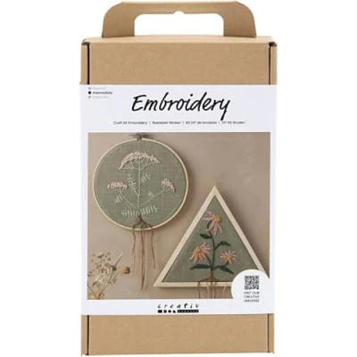 Afbeelding van Hobbyset Borduurwerk Dusty Groen Borduurframe