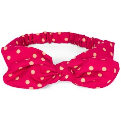 Afbeelding van styleBREAKER Haarband voor dames met stippenpatroon, strik en elastiek, haarband, pinup, rockabilly, haaraccessoires 04026036, kleur: rood/beige