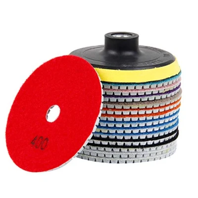 Afbeelding van 15 stuks diamantpolijstschijven, betonslijpschijf, 100 mm, polijstpads voor tegels van beton, marmer, graniet