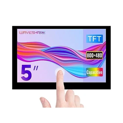 Afbeelding van Waveshare Raspberry Pi 5 inch Capacitieve punts Touch Display, ondersteunt 800 x 480 resolutie met DSI Interface Low Power Consumption