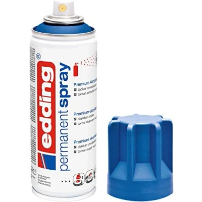 Afbeelding van Edding Permanent Spray 5200, 200 Ml, Gentiaanblauw Mat Acrylspray