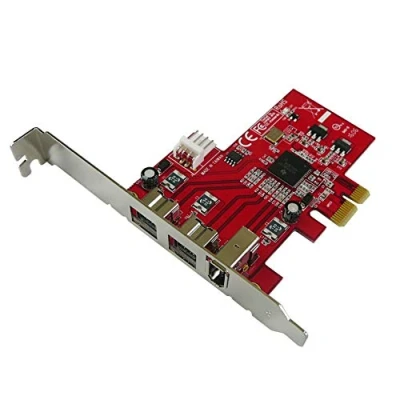 Afbeelding van KALEA INFORMATIQUE Ieee1394a en 800 ieee3194b PCIe Firewire 400 controllerkaart met TI XIO2213 chipset 2 + 1 poorten, professioneel gamma