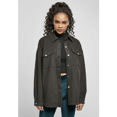 Afbeelding van Urban Classics Ladies Classic Overshirt Jas, Dames, Maat: 5XL, Charcoal