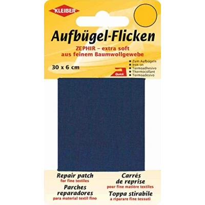 Afbeelding van 31007 Reparatiedoek opstrijkbaar donkerblauw