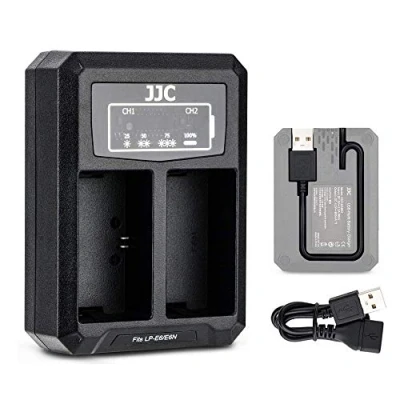 Afbeelding van LP E6/LP E6N Dubbele USB batterijlader adapter voor Canon B LPE6 / E6N, Batterij op EOS R7 R 90D 80D 70D 60D 6D Mark II 7D 5D IV III 5DS
