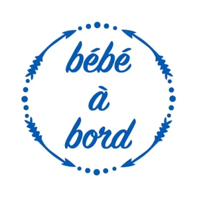 Afbeelding van Ambiance Sticker Autosticker voor baby&#039;s met rand, marineblauw, H 15 x B cm