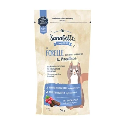 Afbeelding van Sanabelle Snack 20x55g Forelle &amp; Preiselbeere