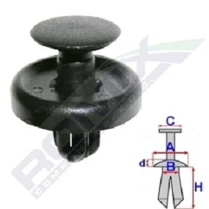 Afbeelding van ROMIX B25837 Clip, sier /beschermingslijst TOYOTA: Auris Hatchback