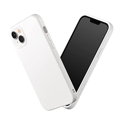 Afbeelding van RHINOSHIELD Hoesje compatibel met [iPhone 14 Plus] SolidSuit dunne hoes schokabsorberende technologie en premium matte afwerking Classic White