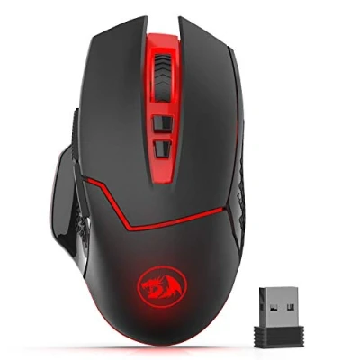 Afbeelding van Redragon M690 1 Draadloze gamingmuis met DPI wissel, 2 zijknoppen, 2400 dpi, ergonomisch design, 8 toetsen, zwart