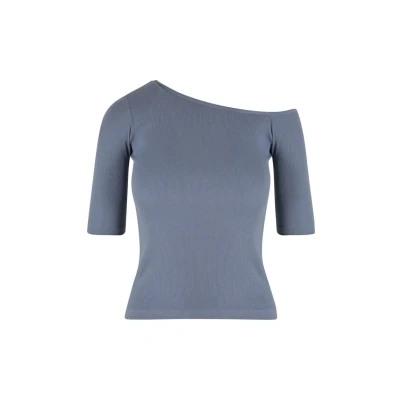 Afbeelding van Urban Classics Asymmetric Tshirt print, Dames, Maat: XL, Cloudsky