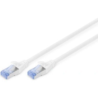 Afbeelding van DIGITUS LAN kabel Cat 5e 1m RJ45 netwerkkabel SF/UTP afgeschermd Compatibel met 6 &amp; 6A Grijs
