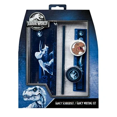 Afbeelding van Undercover Jurrasic World Schrijfset Luxe 5 Delig Kunststof Multicolor