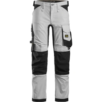 Afbeelding van Snickers 6341 Stretch Werkbroek Wit/Zwart Maat 116 (Jeansmaat 41/30)