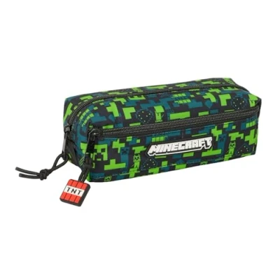 Image de MINECRAFT TNT trousse triple petite, pour enfant, idéale les enfants d&#039;âge scolaire, confortable et polyvalente, qualité résistance, 22 x 6 8,5 cm, multicolore, M, Décontracté