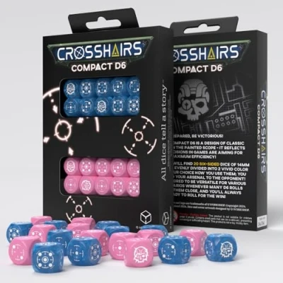 Afbeelding van Q Workshop Crosshairs Compact D6 Blue &amp; Pink (20)