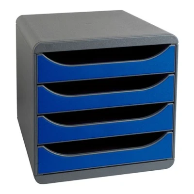 Image de EXACOMPTA Module de classement BIG BOX, 4 tiroirs,bleu royal