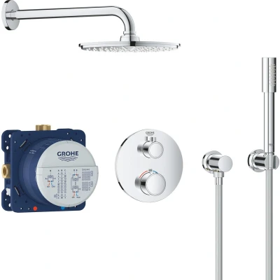 Afbeelding van GROHE Grohtherm inbouw comfortset rond hoofddouche 210 mm met