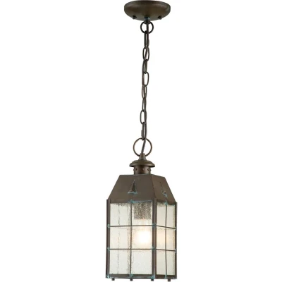 Afbeelding van Hinkley LED Buiten Pendelarmatuur Nantucket 1X E27 Max 60W IP44 Dimbaar Aged Brass