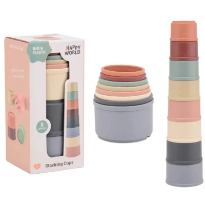 Afbeelding van Happy w. bio plastic stapelbekers 22281