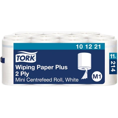 Afbeelding van Tork Poetspapier Mini Centerfeed, 2 laags, Systeem M1, Pak Van 11 Rollen Reinigingsdoekjes