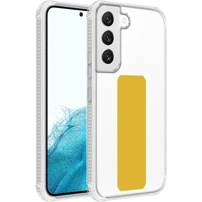 Afbeelding van Cadorabo Hoesje geschikt voor Samsung Galaxy S22 PLUS in GEEL Beschermhoes gemaakt van flexibel TPU silicone Cover Case met houder en standfunctie