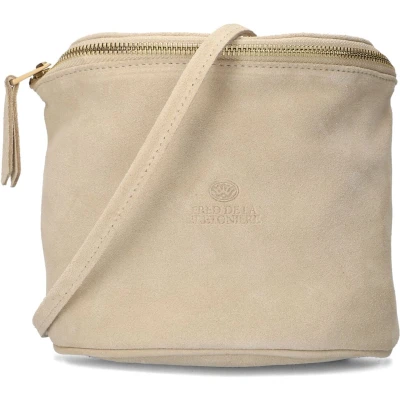 Afbeelding van Fred De La Bretoniere Marianneke Crossbody Suede Crossbodytassen Dames Beige Maat ONESIZE