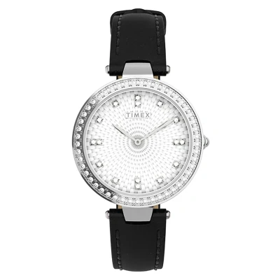 Afbeelding van Timex Adorn WITH Crystals Horloge Black, Maat: One Size, Black