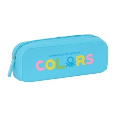 Afbeelding van Schoolpennenzak Benetton Spring Hemelsblauw 18.5 x 7.5 5.5 cm