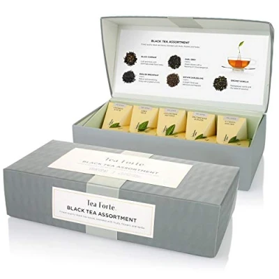 Afbeelding van Tea Forte, Biologische thee en infusie 10 piramides, kleine presentatie doos piramides (Black Tea)